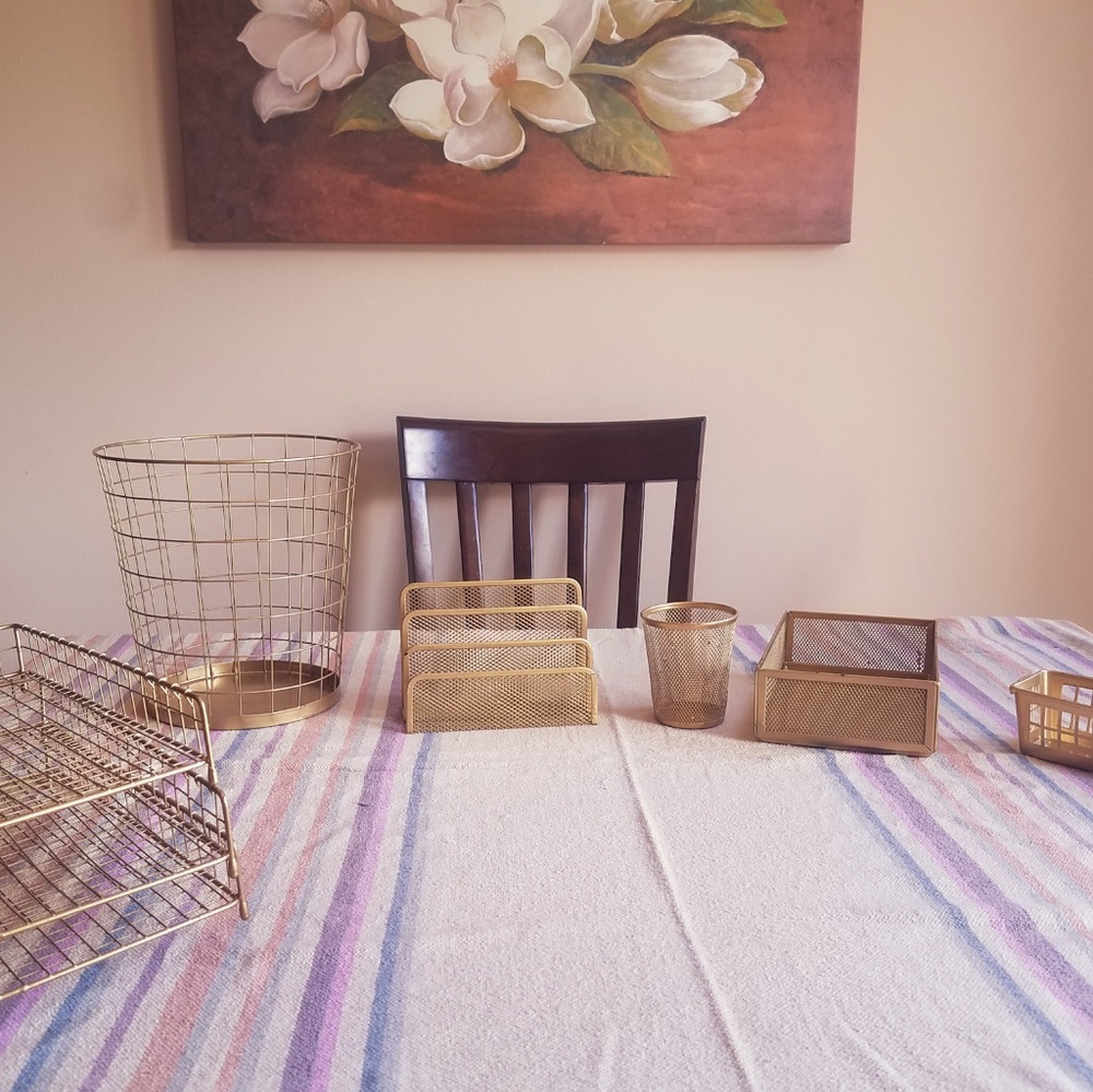 🌟Gold-painted back to school/office supplies